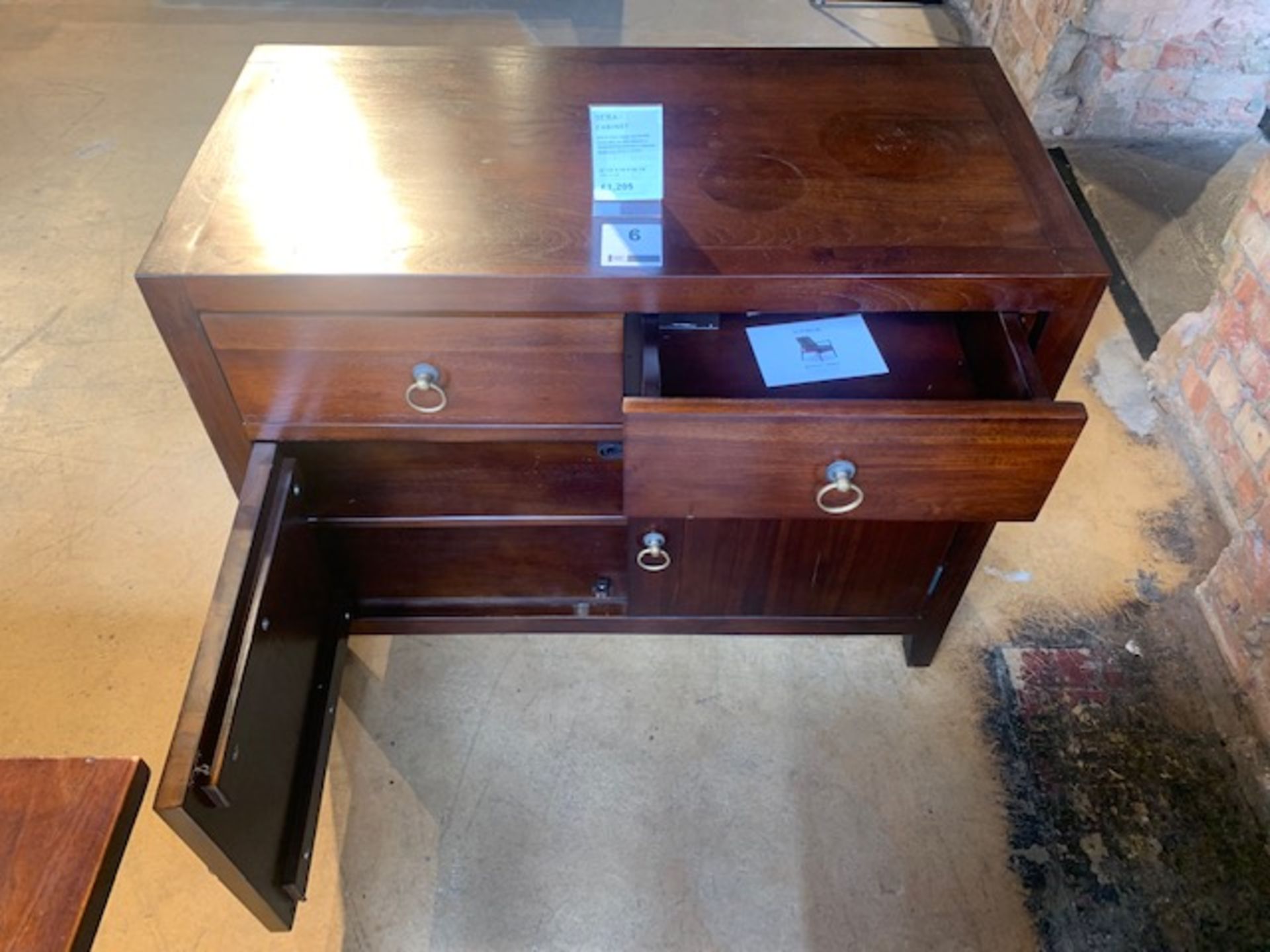 Lombok solid teak Seba side cabinet W100cm D50cm H80cm RRP £1205 - Image 2 of 4