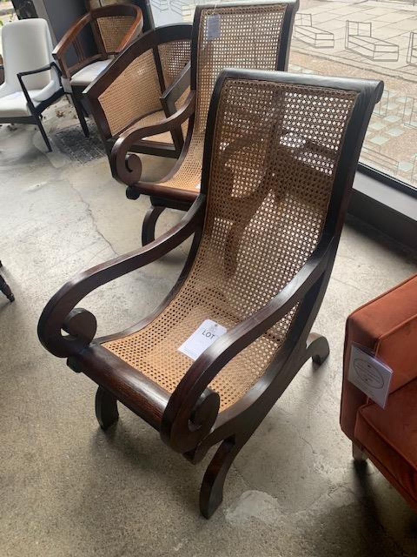 Lombok Keraton Carved Solid Teak Lazy Occasional Chair W55cm D130cm H100cm RRP £655 - Image 3 of 5