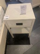 Two Lombok Canton Light Grey Solid Ash Bedside Tables W40cm D40cm H60cm (RRP £410 each) RRP £820