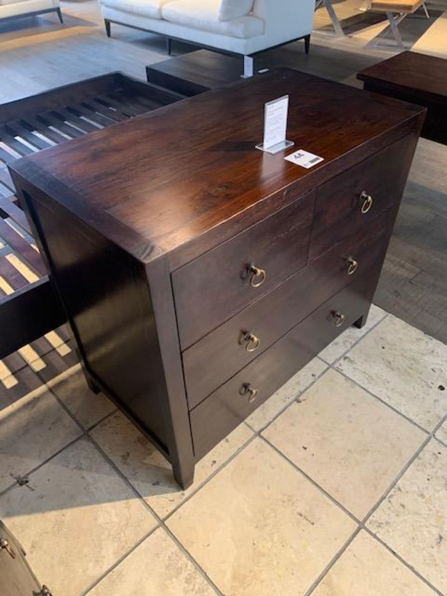 Lombok Seba solid teak four drawer chest of drawers W100cm D55cm H90cm RRP £1535 - Image 2 of 5