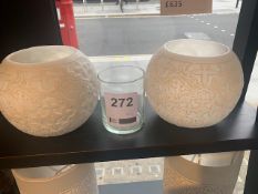 2 x Lombok Shu design tea light holders (RRP £30 each) (RRP £60)