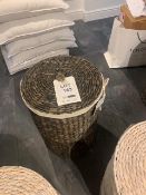 Lombok water hyacinth round laundry basket (RRP £85)