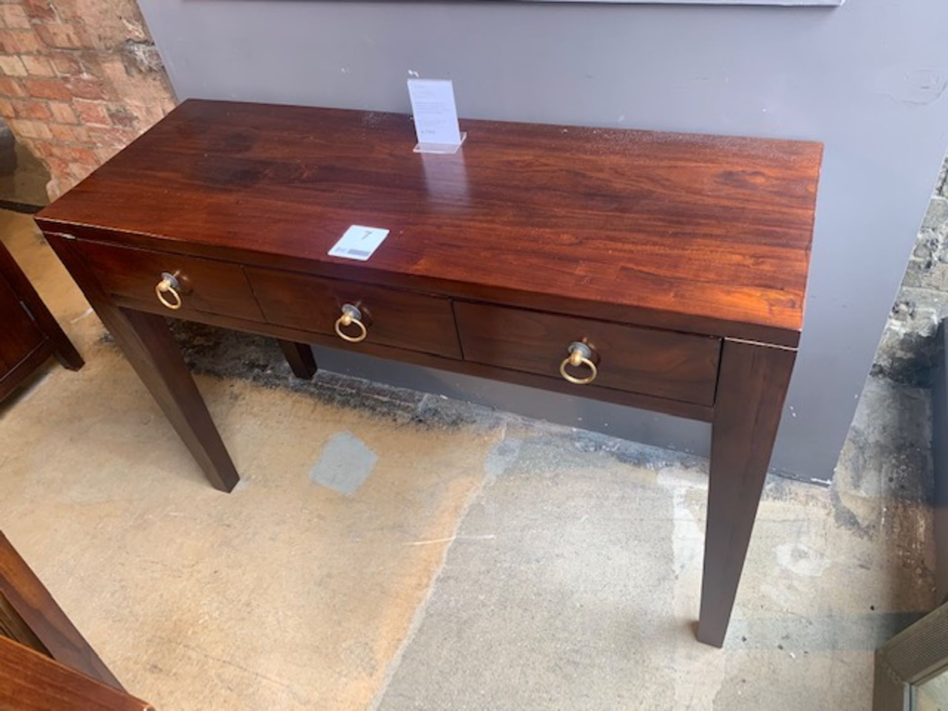 Lombok solid teak Seba side console table W120cm D43cm H80cm RRP £790