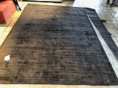 Lombok Blade 100% Viscose pile hand woven rug, colour Charcoal 200cm x 290cm (RRP £680)