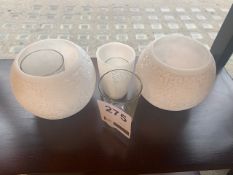 2 x Lombok Shu design tea light holders, small with small tea light