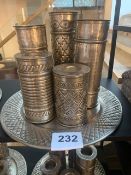 Brass candle holer tray c/w 5 candle holders (RRP £165)