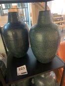 2 x Large Howes Vases (RRP £65 each) (RRP £130)
