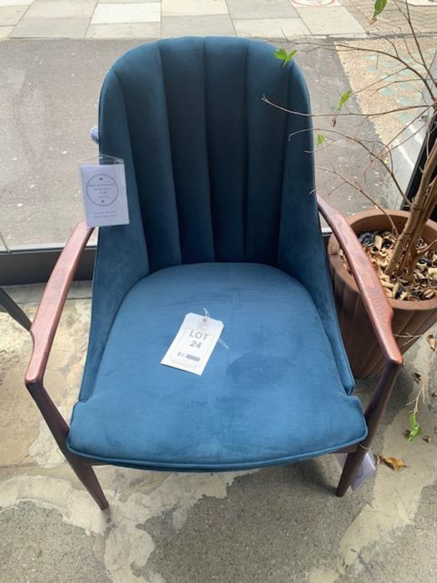 Lombok Mahsai Large Chair (Blue Velvet) RRP £1030