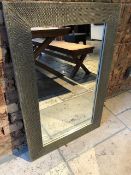 Lombok Riven embossed mirror H 90cm W 60cm (RRP £185)