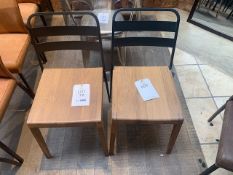 Two Lombok Kenta oak and steel dining chairs L48cm W48cm H81cm (RRP £315 each) RRP 630