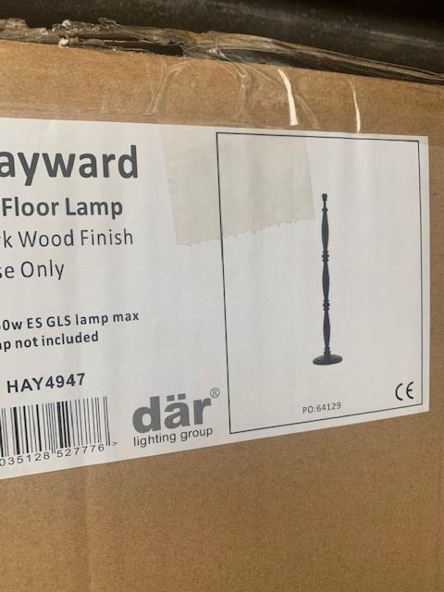 2 x Hayward dark wood finish light stands, Boxed, (RRP £50 each) (RRP £100)