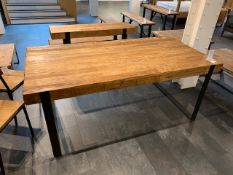 Lombok Baxter Sawn Dining Table crafted in solid teak & vintage iron W 200cm D 100cm H 78cm  RRP £