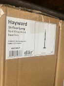 2 x Hayward dark wood finish light stands, Boxed, (RRP £50 each) (RRP £100)
