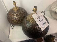 2 x Lombok Kesum brass lamp (RRP £120 each) (RRP £240)