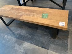 Lombok Baxter Edge Small Bench Crafted in Solid Light Teak & aged metal W150cm D40cm H36cm RRP £410