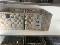 2 x Lombok water hyacinth shelf storage baskets (RRP £35 each) (RRP £70)