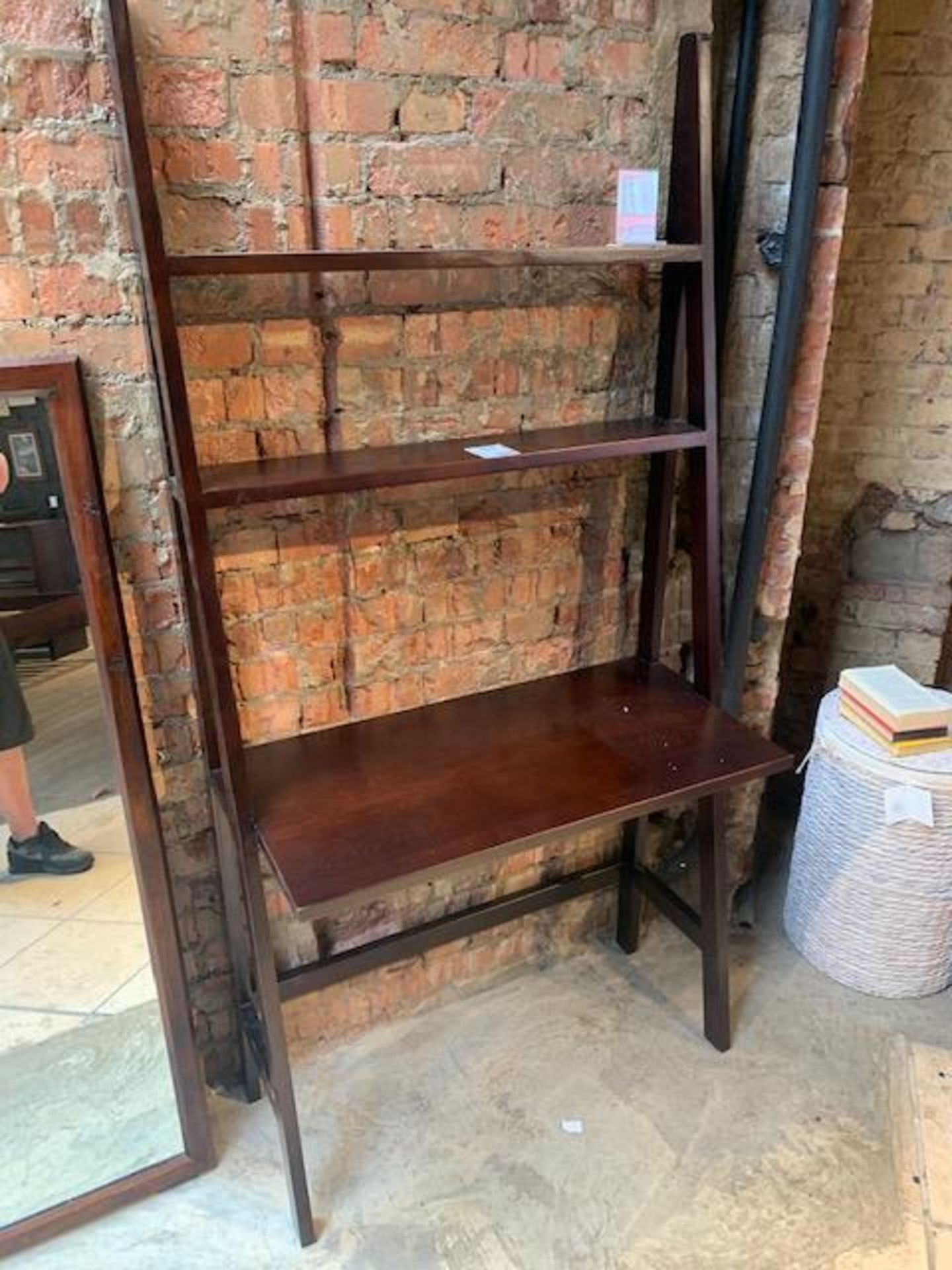 Lombok Seba solid teak ladder desk W90cm D47cm H183cm RRP £425