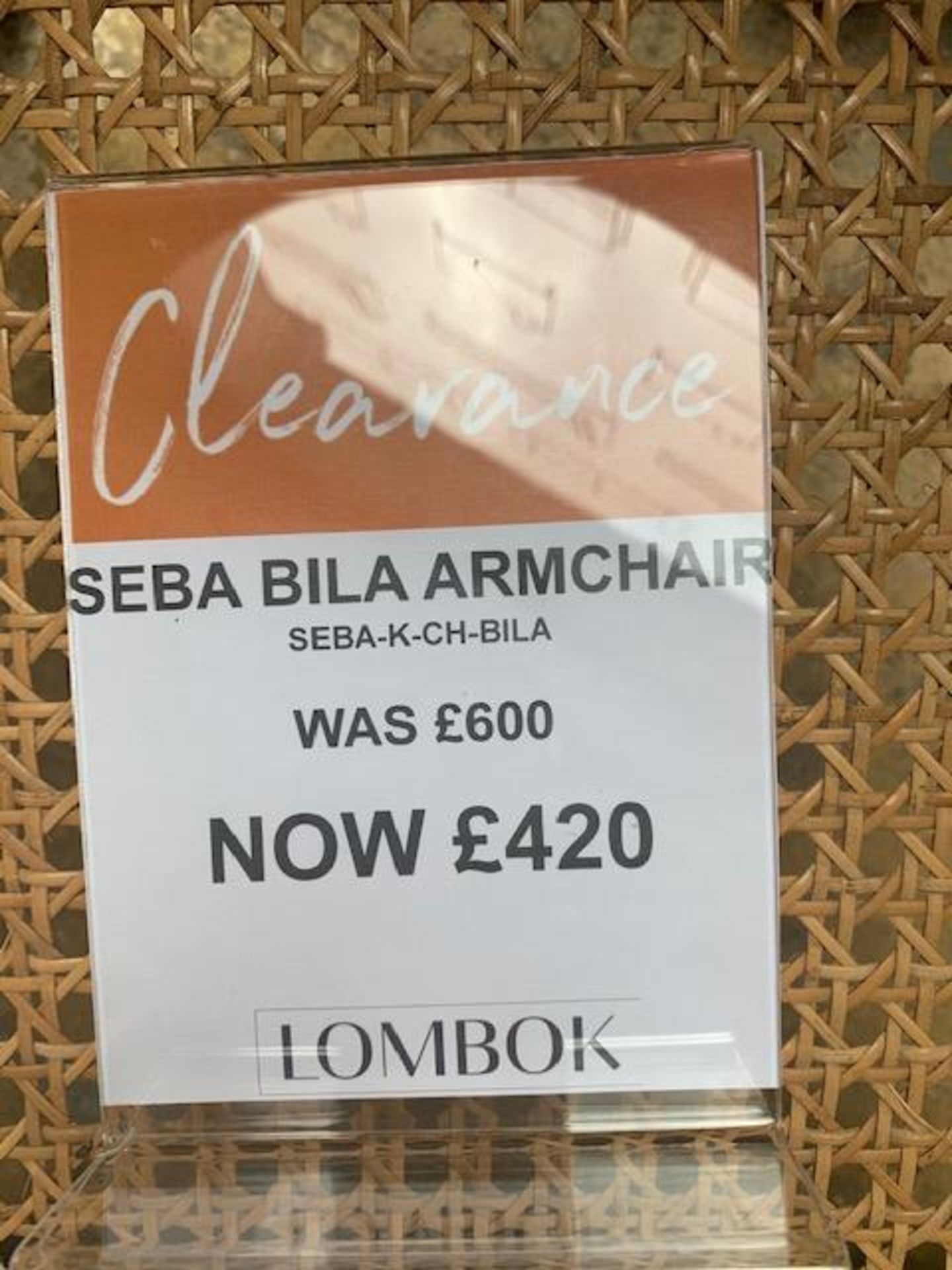 Lombok Seba Bila Armchair RRP £600 - Image 3 of 3