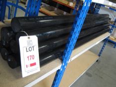 10 x black nylon 66, 60mm dia x 1.5 metre lengths