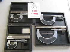 4 x Mahr micrometers 0 to 100mm