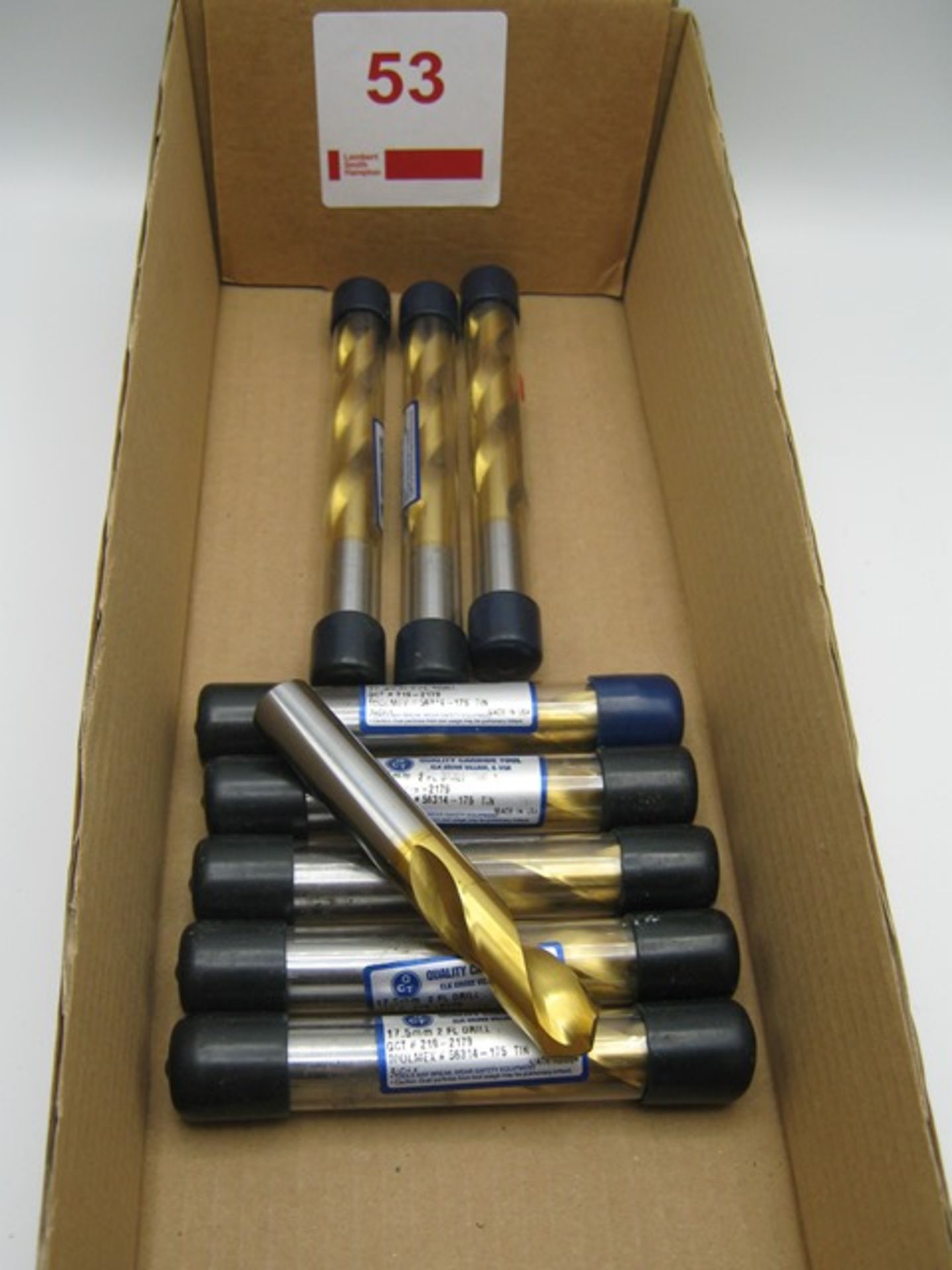 3 x 14.2mm and 6 x 17mm Solid Carbide Drills, unused