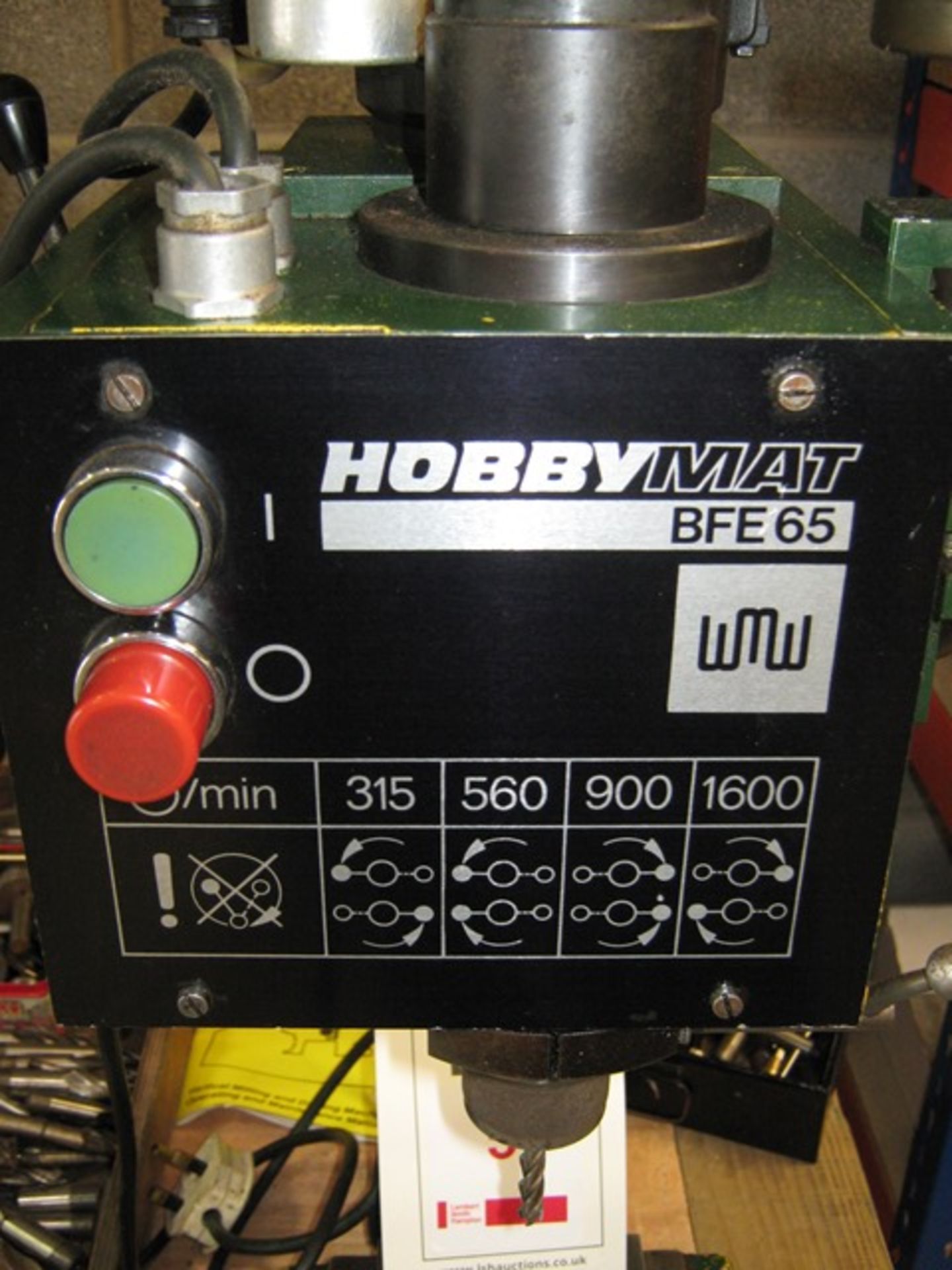 Hobbymat BFE65 Milling Machine table size 450mm x 160mm with equipment, 240V - Image 5 of 6