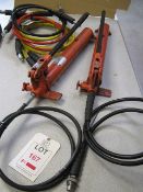 2 x hydraulic hand pumps and hoses