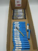 15 x 6.8mm and 20 x 6.5mm Solid Carbide Drills, unused
