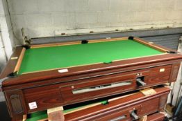 Supreme Pool pay to play pool table, no keys, slate and legs included, approx total dimensions 7 x