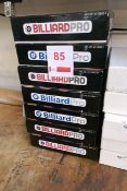 Seven boxes of Billiard Pro balls