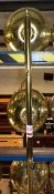 Brass effect triple bulb ceiling mountable pool table light