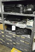 Contents of bay (shelves and drawers) (excluding racking) to include various pool table spares,