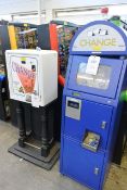 Two various change machines with keys (please note: working condition unknown, purchase must satisfy