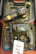Black & Decker KR550RE 550W 240v rotary hammer drill and unbadged angle grinder, 240v