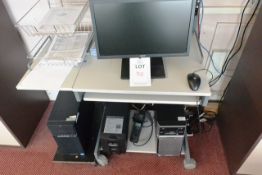 HP Proliant ML310e Gen 8 V2 server, with APC Smart UPS 1500 flat screen monitor, keyboard, mouse and