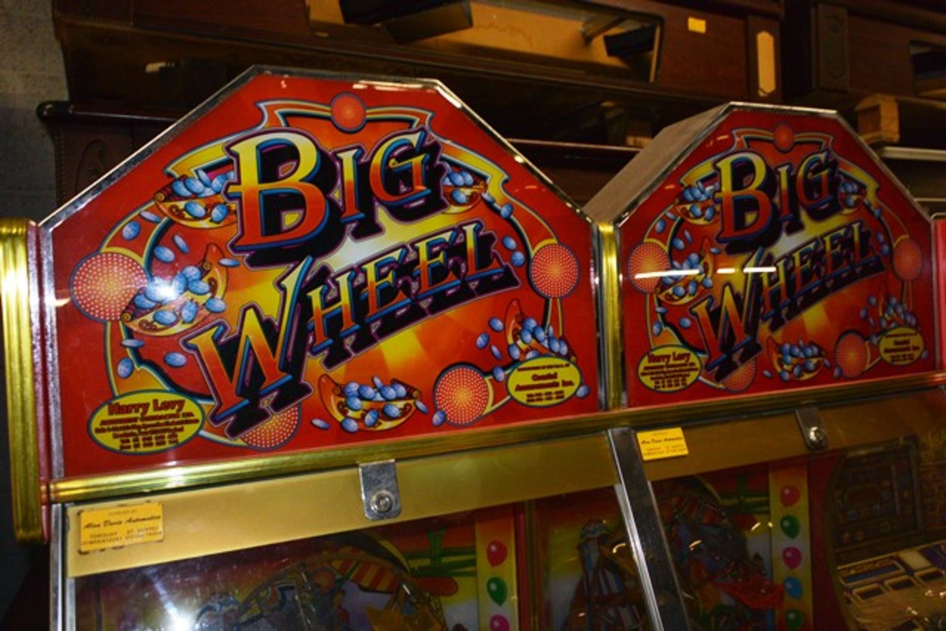 Coastal Amusement Inc. 2 player coin pusher machine, "Big Wheel", no keys (please note: sold as - Image 2 of 2