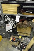 Contents of bay (shelves and drawers) (excluding racking) to include various pool table spares,