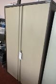 Steel frame 2 door storage cabinet (excludes all contents) (please note: to be collected on Thursday