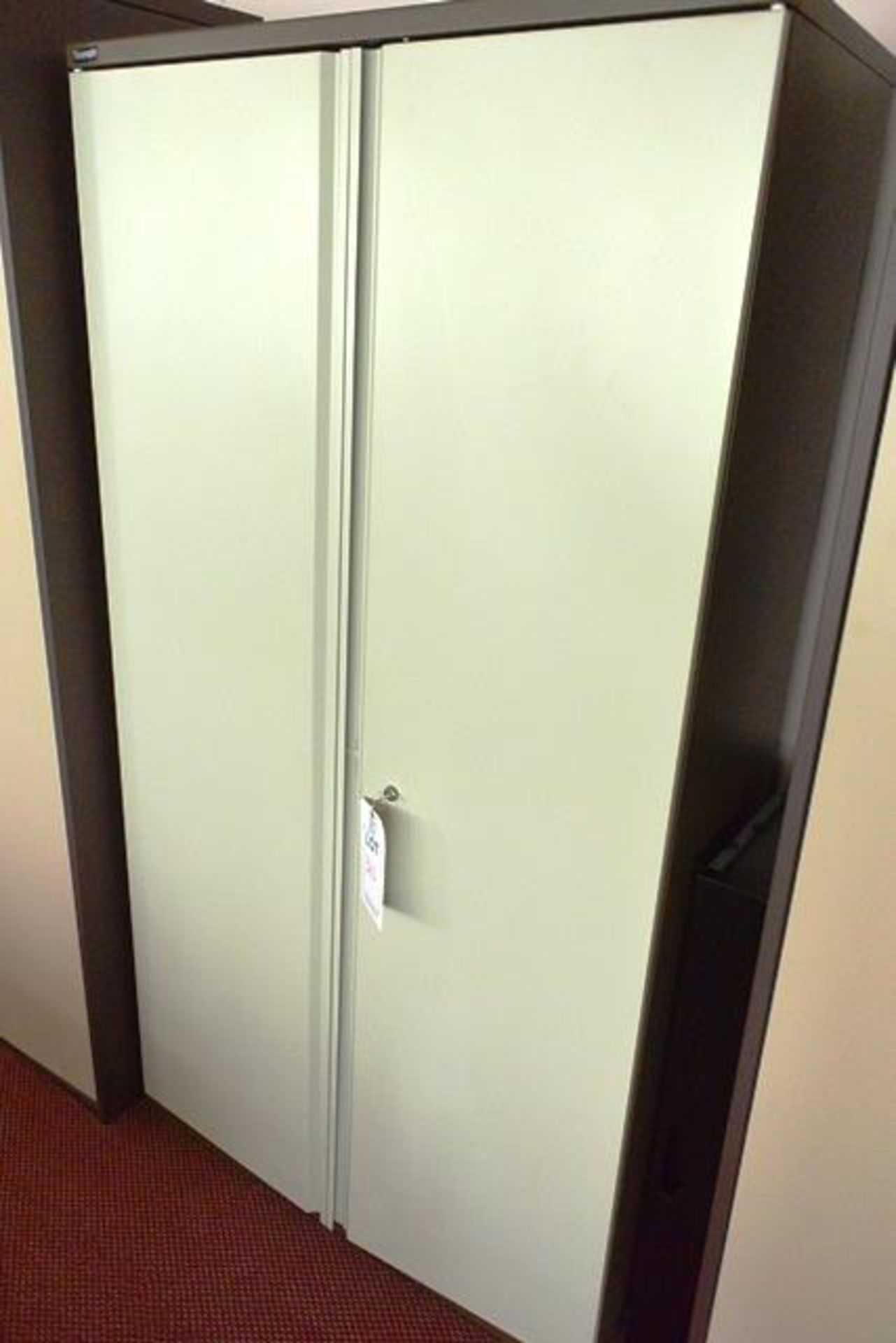 Steel frame 2 door storage cabinet (excludes all contents) (please note: to be collected on Thursday