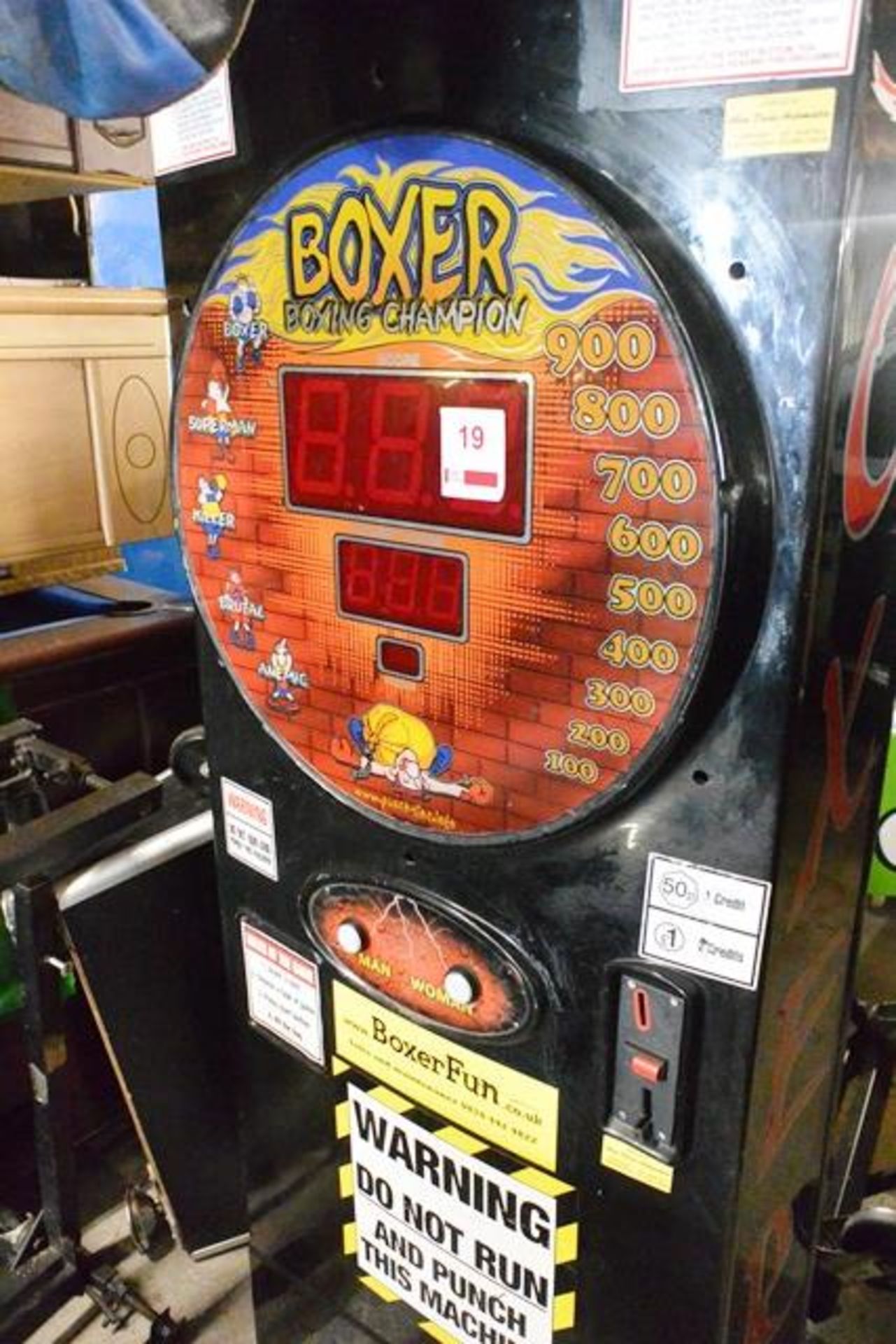 Boxer Fun "Boxing Champion" pay to play Punchbag machine (please note: no keys with this lot) ( - Image 3 of 4