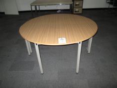 Two piece circular meeting table