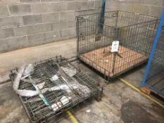 2 metal pallet cages