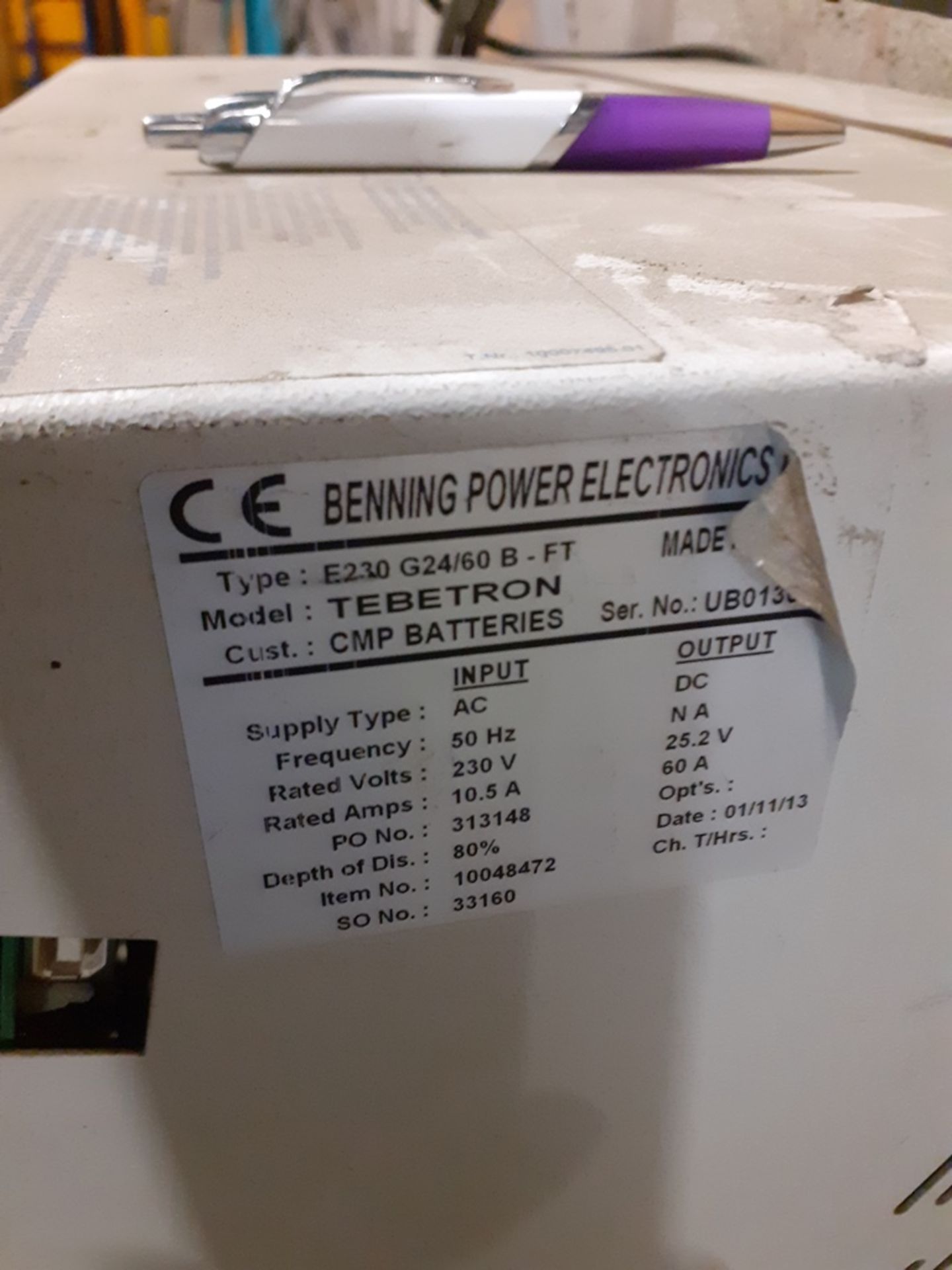 Jungheinrich ERE 20 electric pallet truck, s/n 90096224, year 2003, with Hoppecke charger, s/ - Image 3 of 4