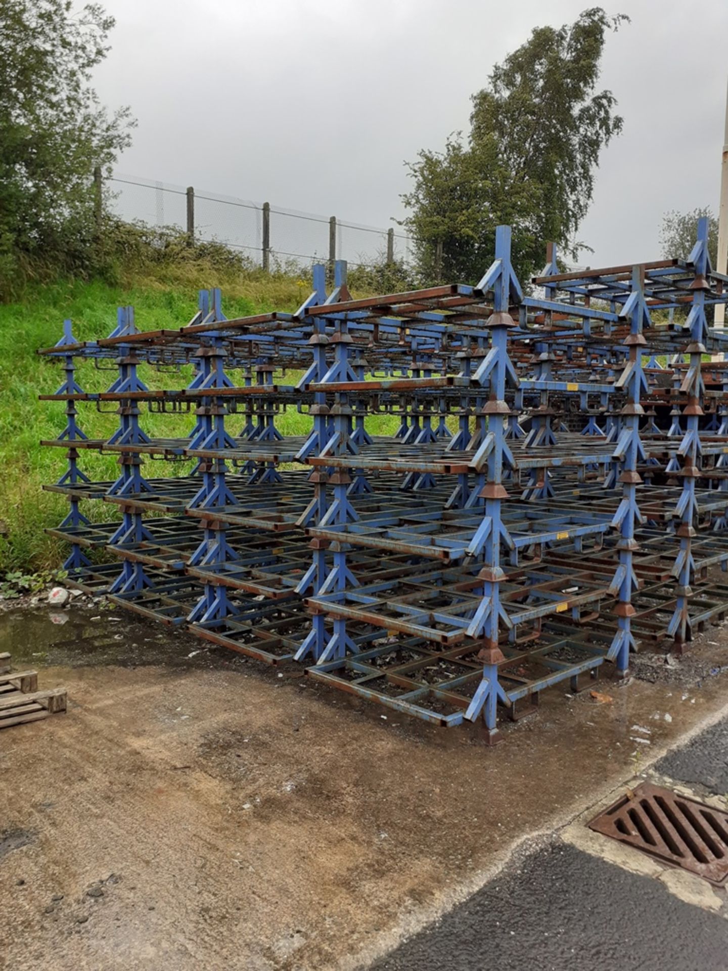 Quantity of 69 metal stillages, as lotted
