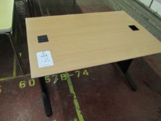 Beech rectangular desk