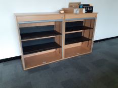 3 - Storage file cupboards with timber vertical tambour front