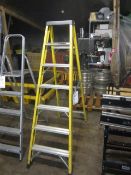 Fibreglass step ladder, 7 tread ,** Located at Stoneford Farm, Steamalong Road, Isle Abbotts, Nr