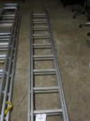 Aluminium double extension ladder,** Located at Stoneford Farm, Steamalong Road, Isle Abbotts, Nr