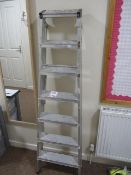 Youngman aluminium step ladder, 7 tread,Located Greystones,** Located at Shapwick School, Station