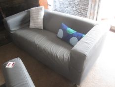 Upholstered 2 seat settee,Located Greystones,** Located at Shapwick School, Station Road,